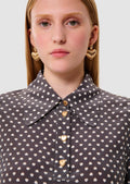 Tonino grey mini hearts print top - Tara Jarmon Lebanon