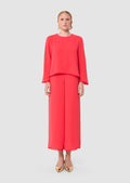 Tazzio red crepe top