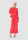 Tazzio red crepe top