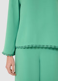 Tazzio green crepe top