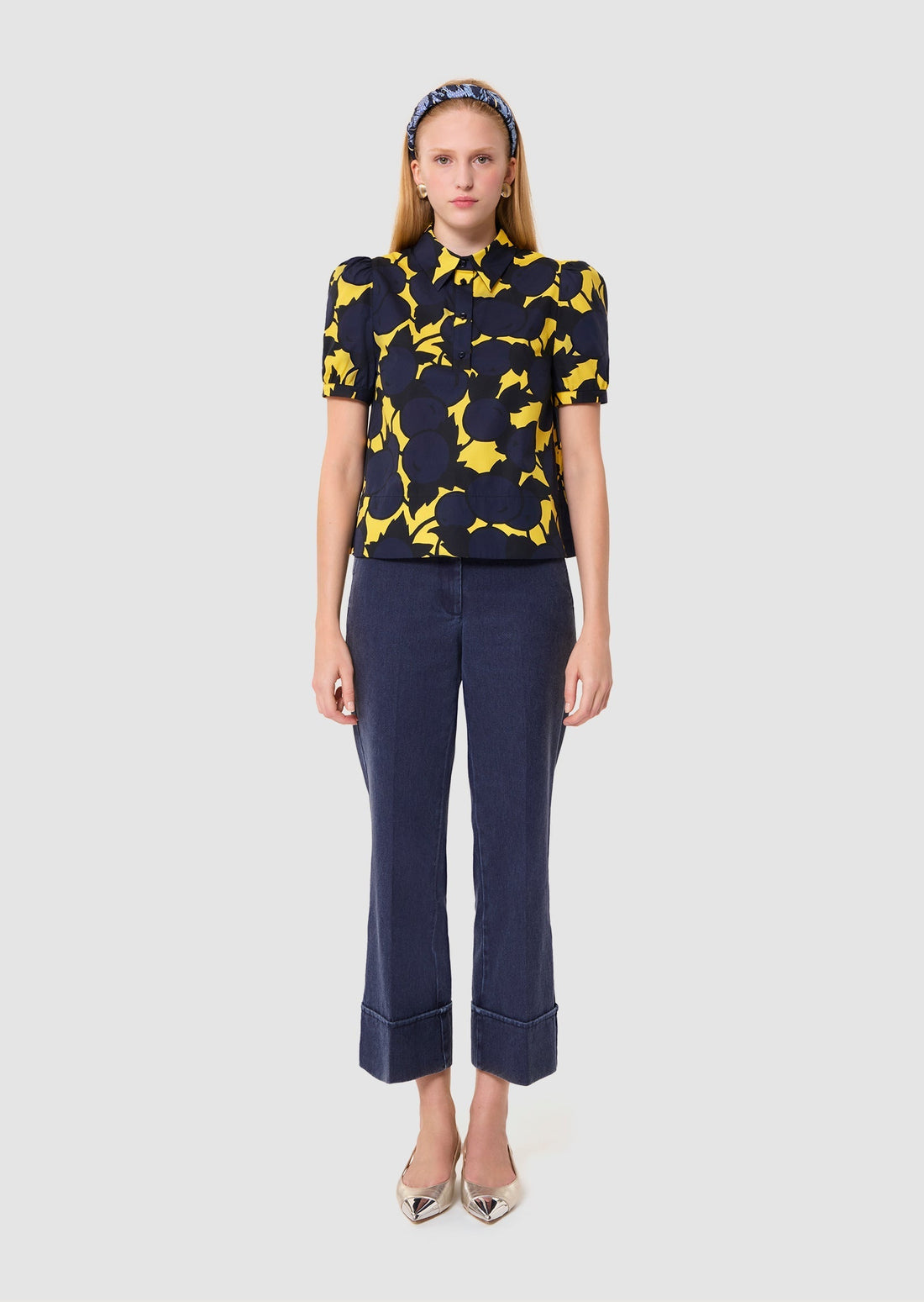 Titouan yellow "cherries" print top - Tara Jarmon Lebanon