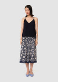Tamara midnight-blue crepe top - Tara Jarmon Lebanon