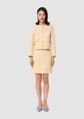 Vinny yellow flammed fabric jacket