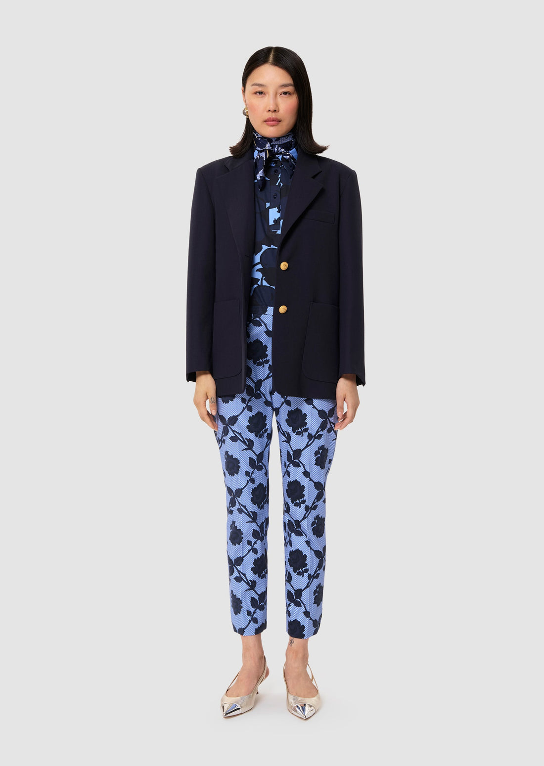 Valentin midnight blue tailored wool jacket