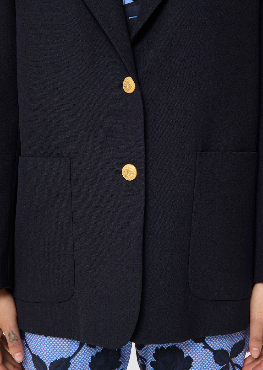 Valentin midnight blue tailored wool jacket