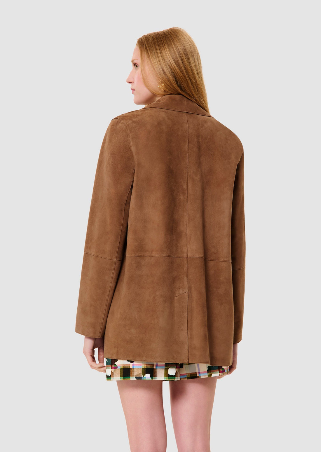 Vanda brown velvet leather jacket - Tara Jarmon Lebanon