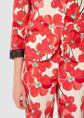 Valensole red floral prints cotton jacket