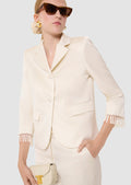 Valensole ecru satin linen jacket