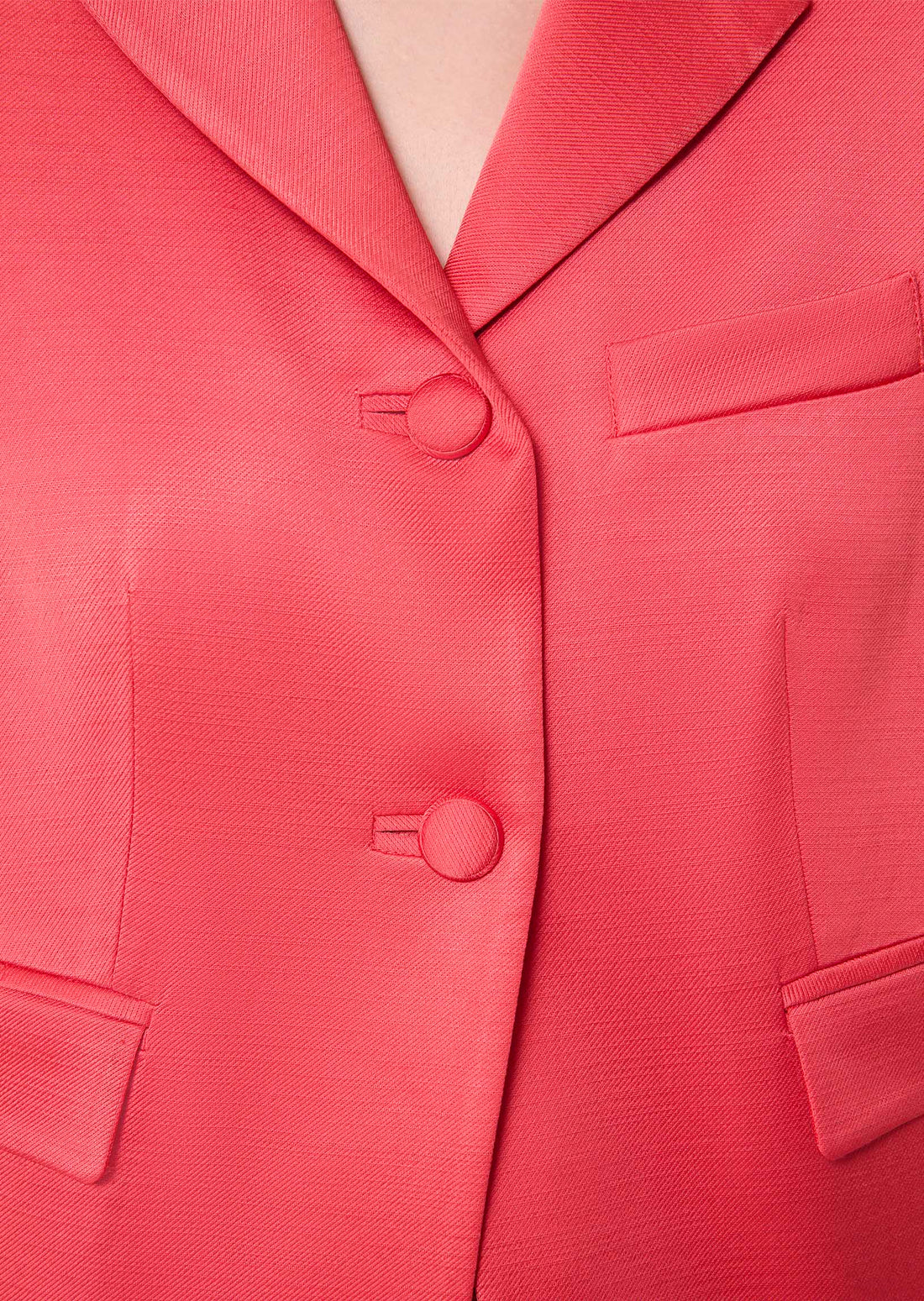 Valensole red satin linen jacket