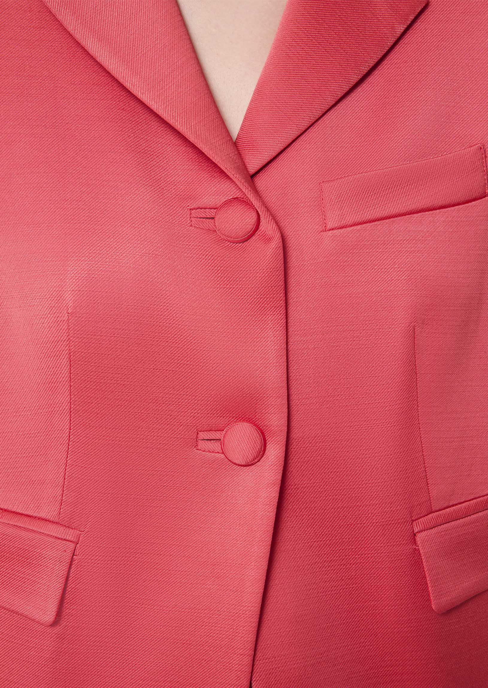 Valensole red satin linen jacket