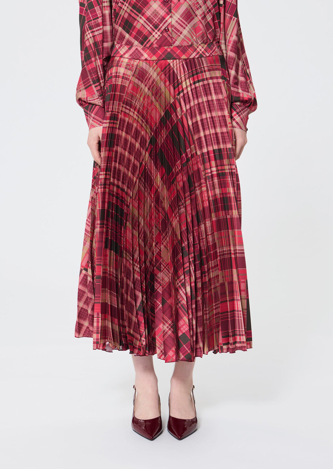 Juline  raspberry skirt Tara Jarmon