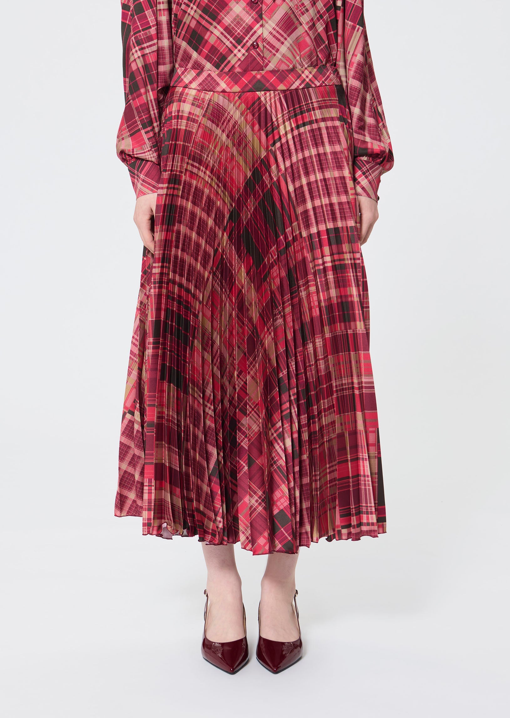 Juline  raspberry skirt Tara Jarmon