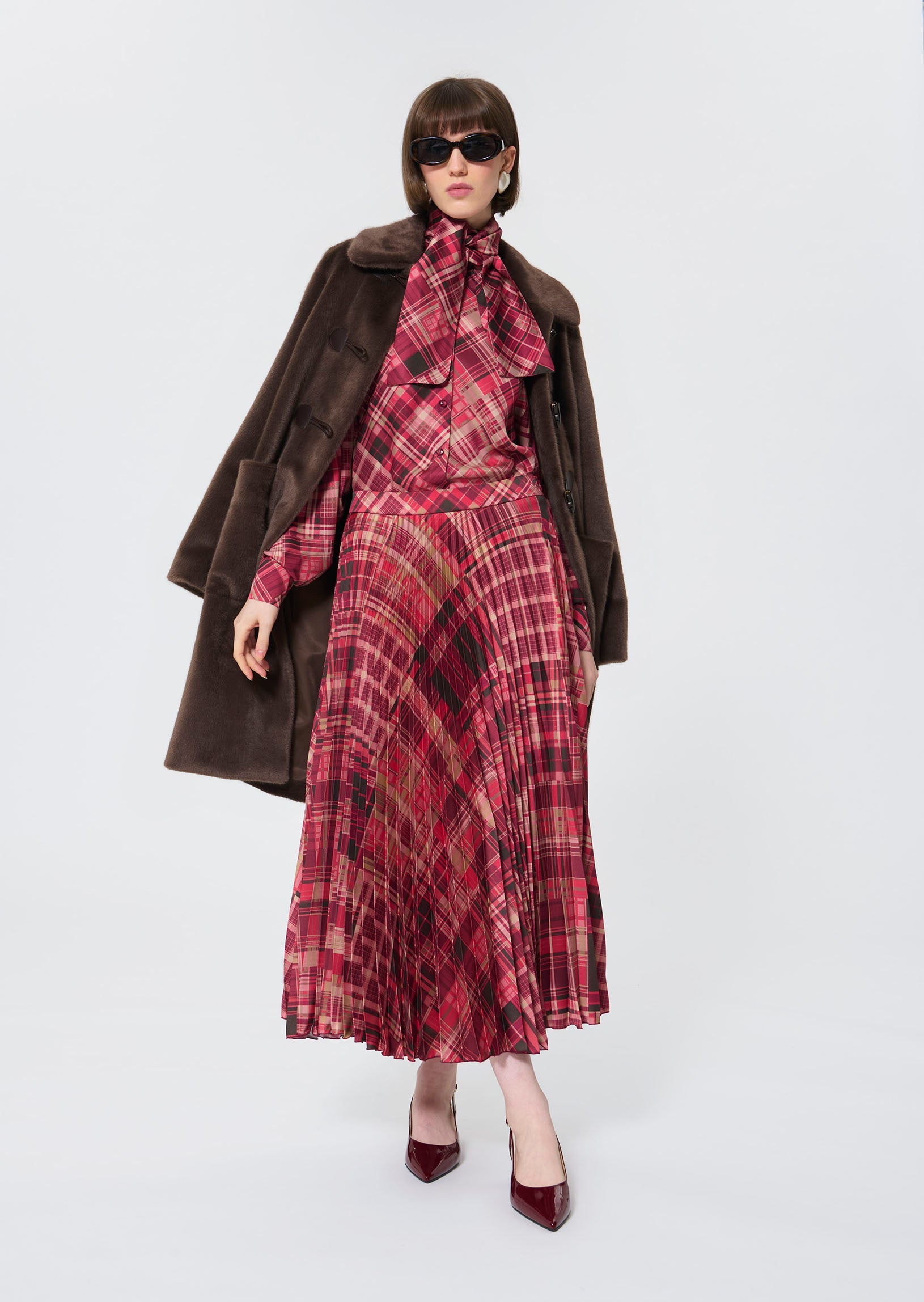 Juline  raspberry skirt Tara Jarmon