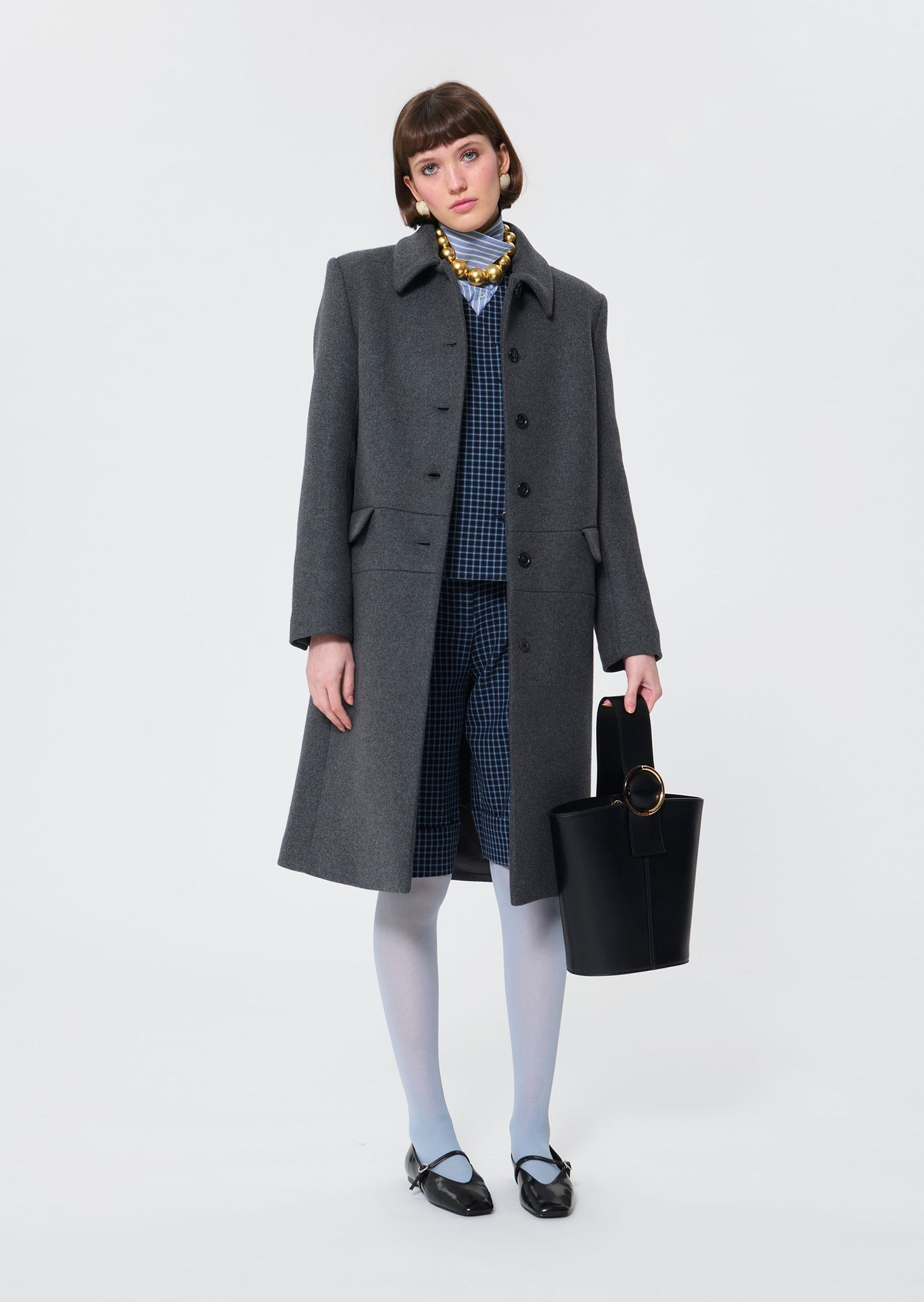 Manola  grey woollen cloth coat Tara Jarmon