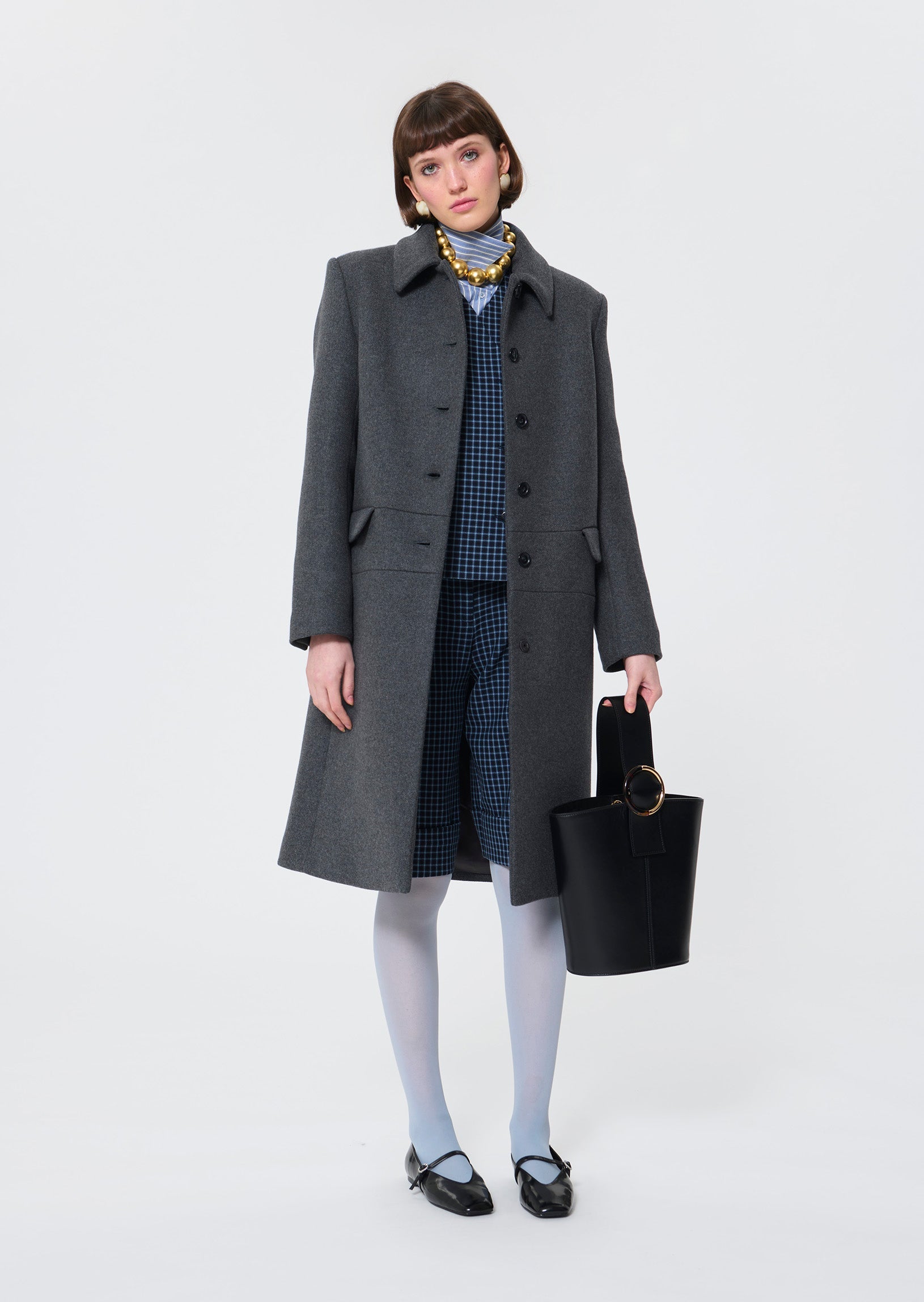 Manola  grey woollen cloth coat Tara Jarmon
