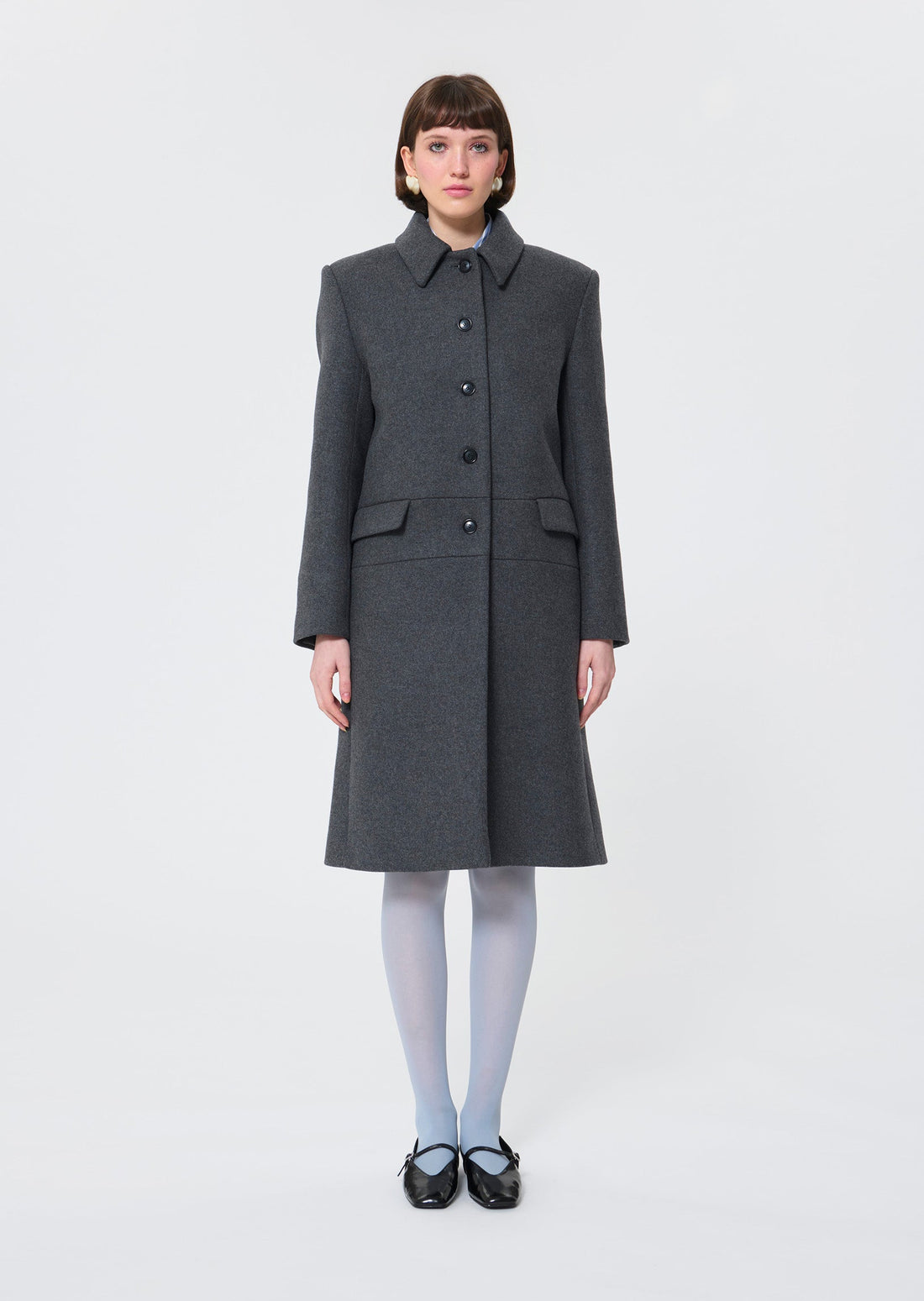 Manola  grey woollen cloth coat Tara Jarmon