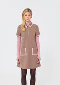 Rubina  taupe dress Tara Jarmon