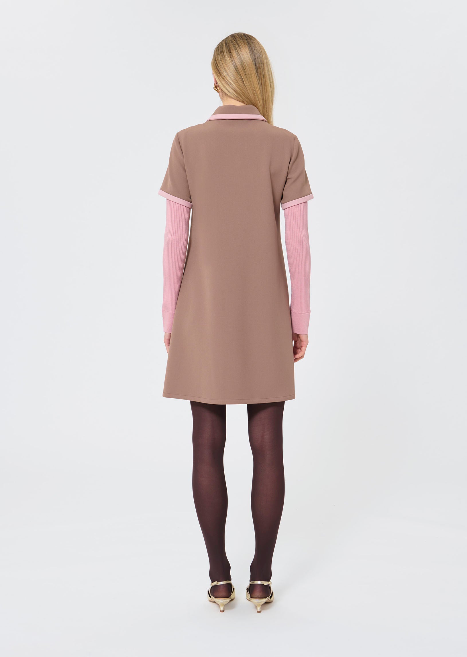 Rubina  taupe dress Tara Jarmon