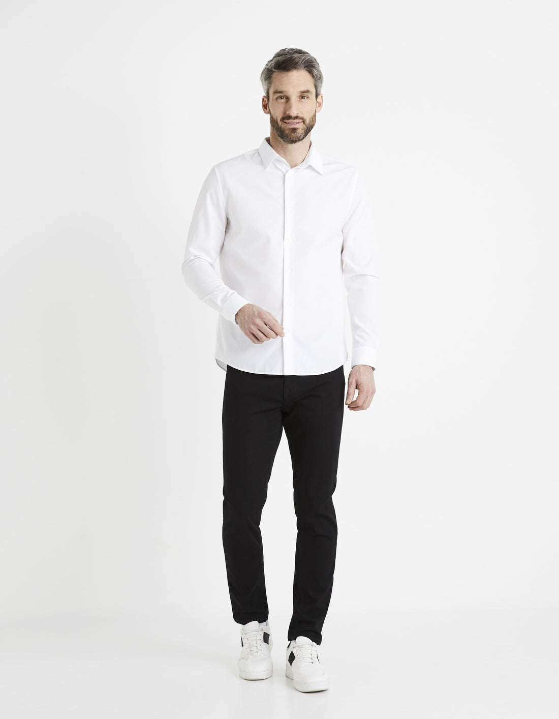 Varegu White Long Sleeves Shirt Celio