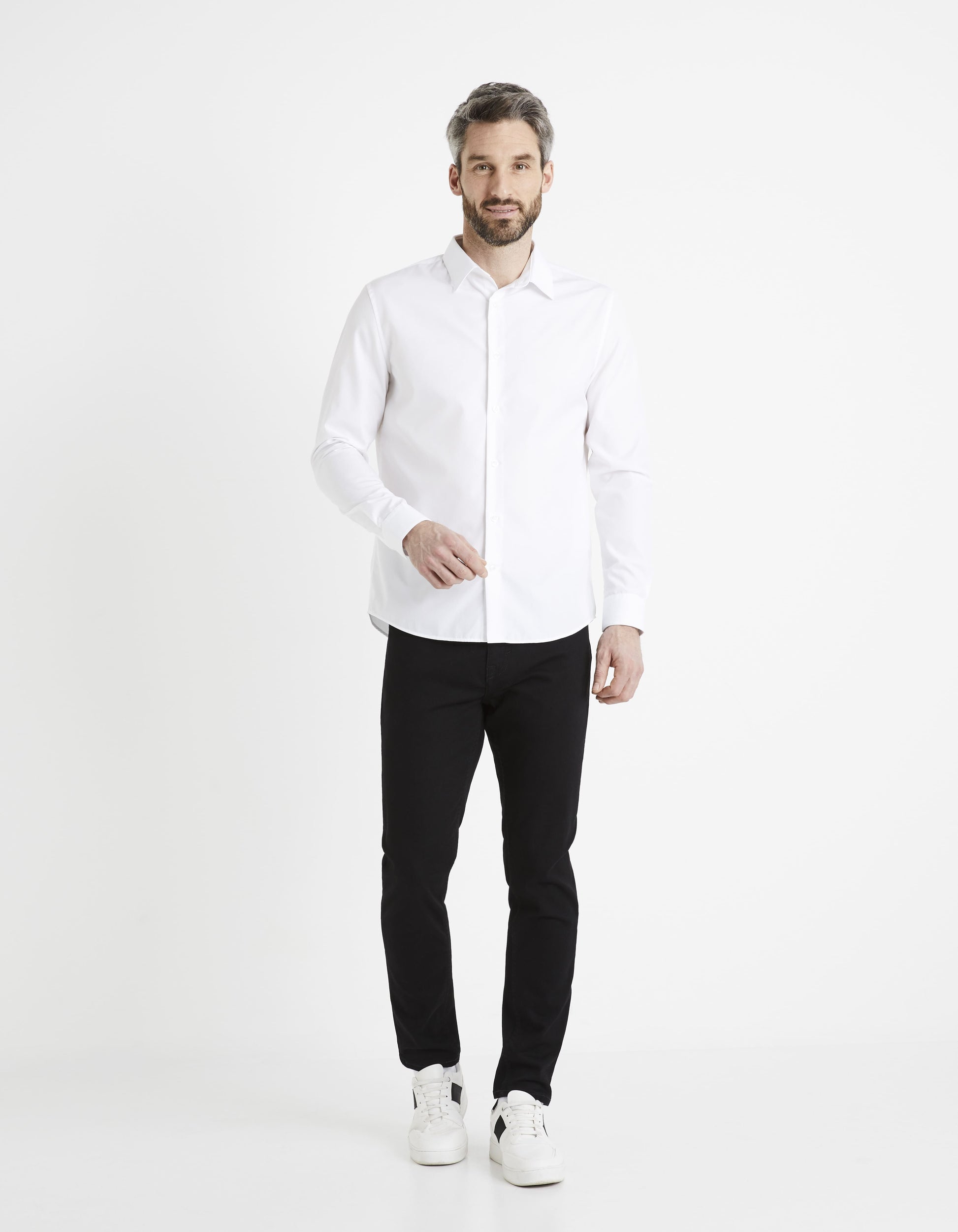 Varegu White Long Sleeves Shirt Celio