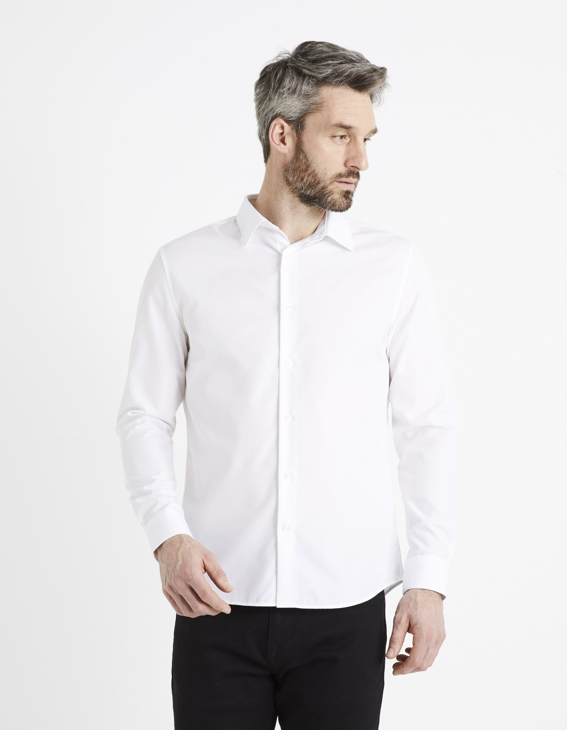 Varegu White Long Sleeves Shirt Celio
