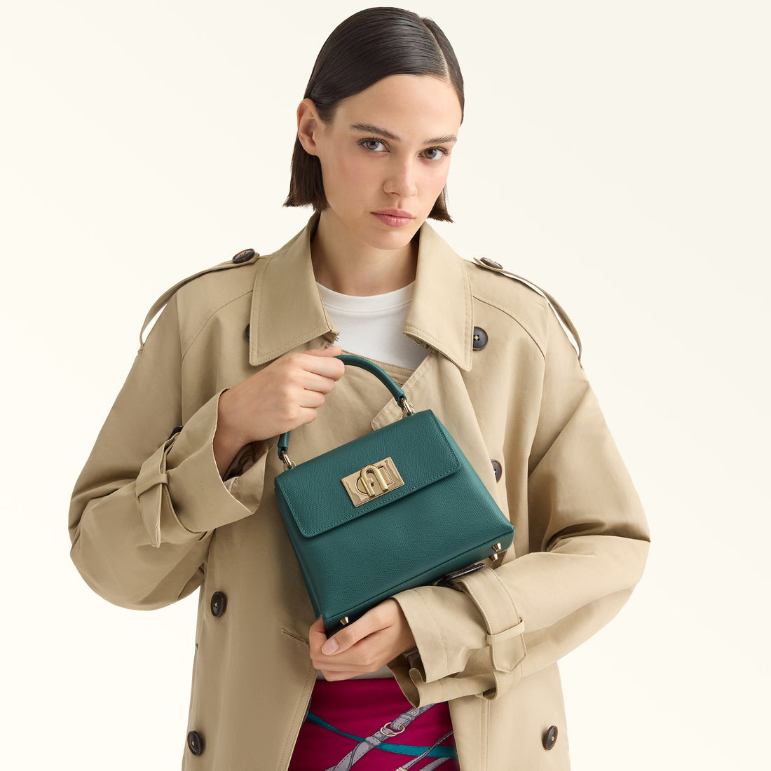 Furla 1927 Mini Top Handle in Green - Bags 