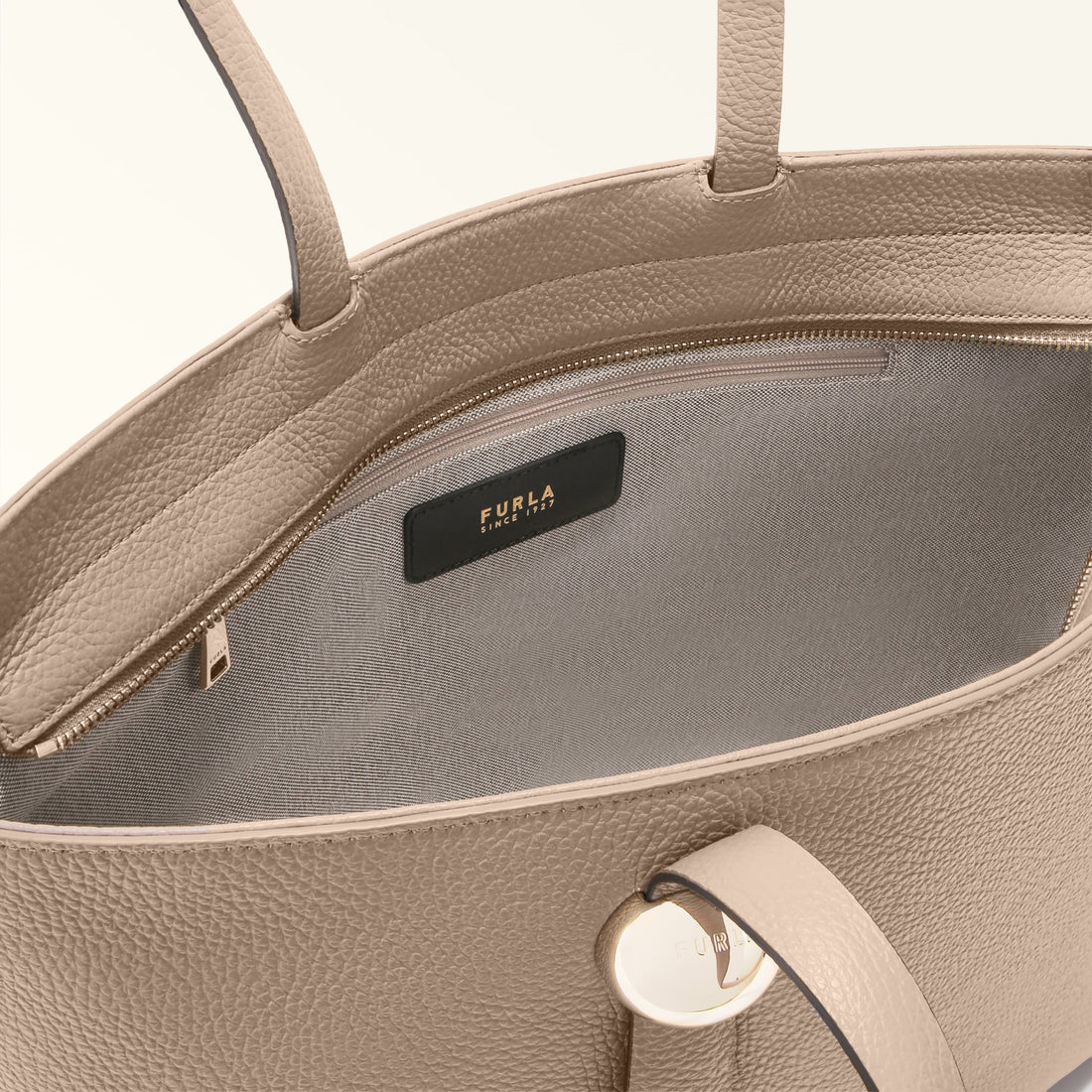 FURLA SFERA TOTE BAG STUCCO GRAY