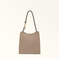FURLA NUVOLA BUCKET BAG STUCCO GRAY