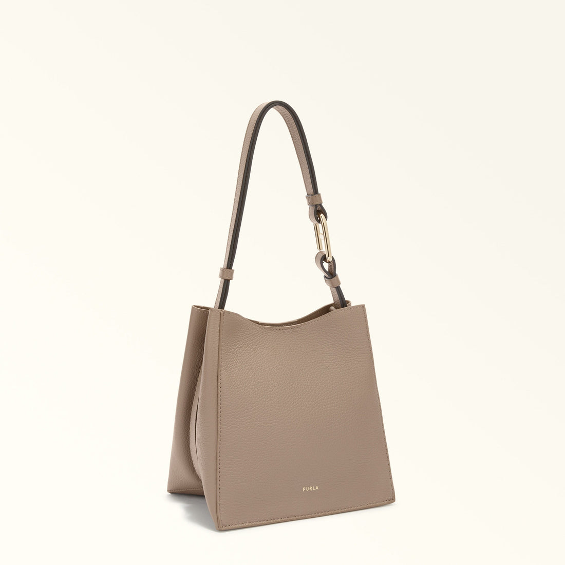 FURLA NUVOLA BUCKET BAG STUCCO GRAY