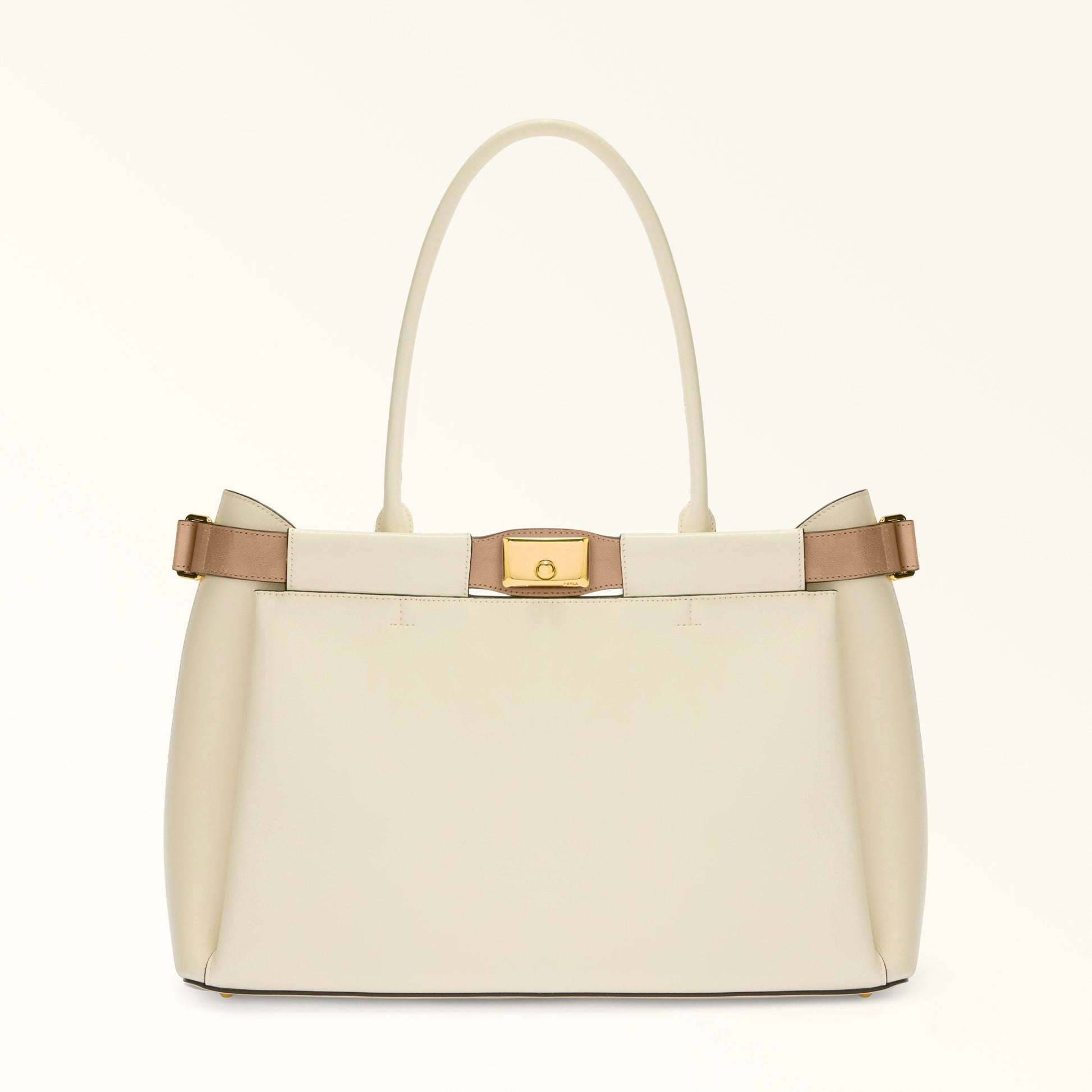 FURLA IRIS TOTE BAG AVORIO+DESERTO