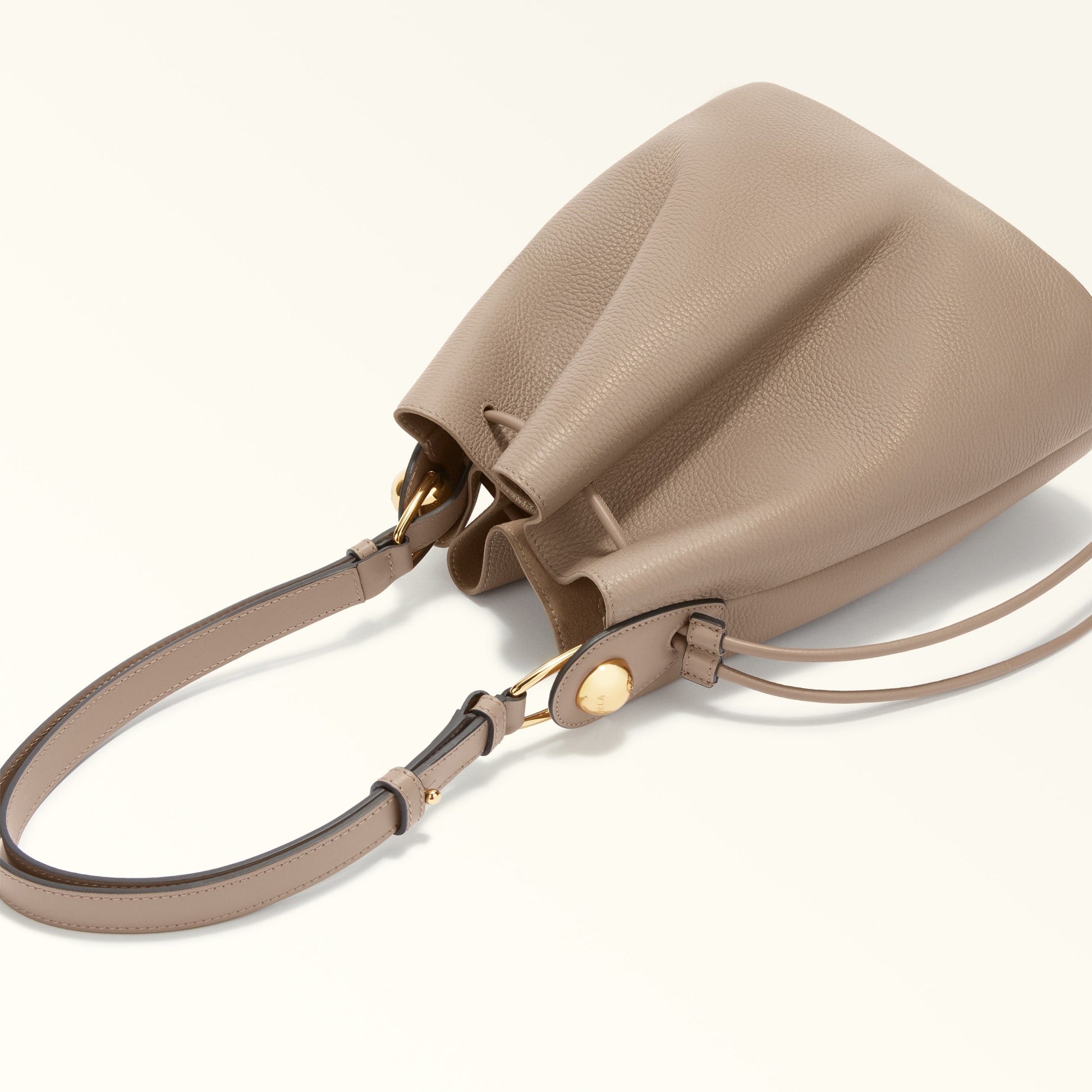 FURLA SFERA BUCKET BAG STUCCO GRAY