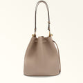 FURLA SFERA BUCKET BAG STUCCO GRAY