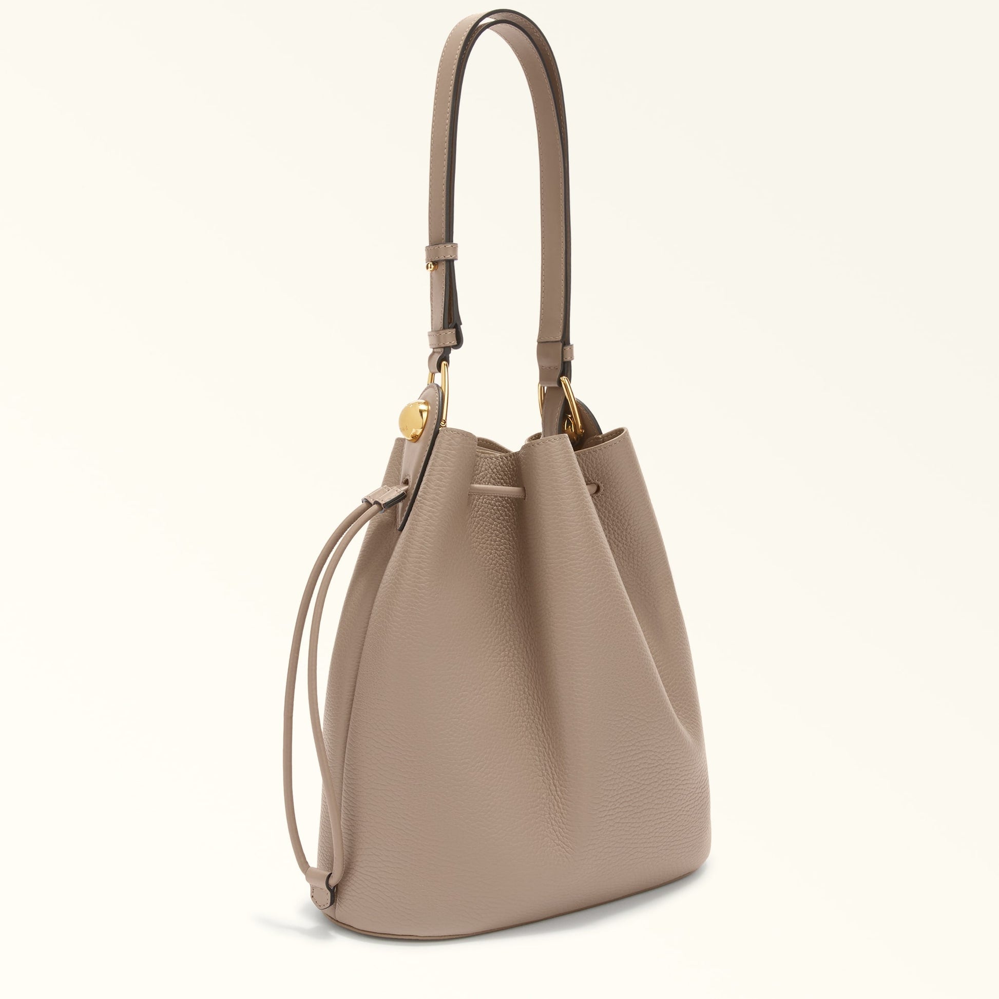 FURLA SFERA BUCKET BAG STUCCO GRAY