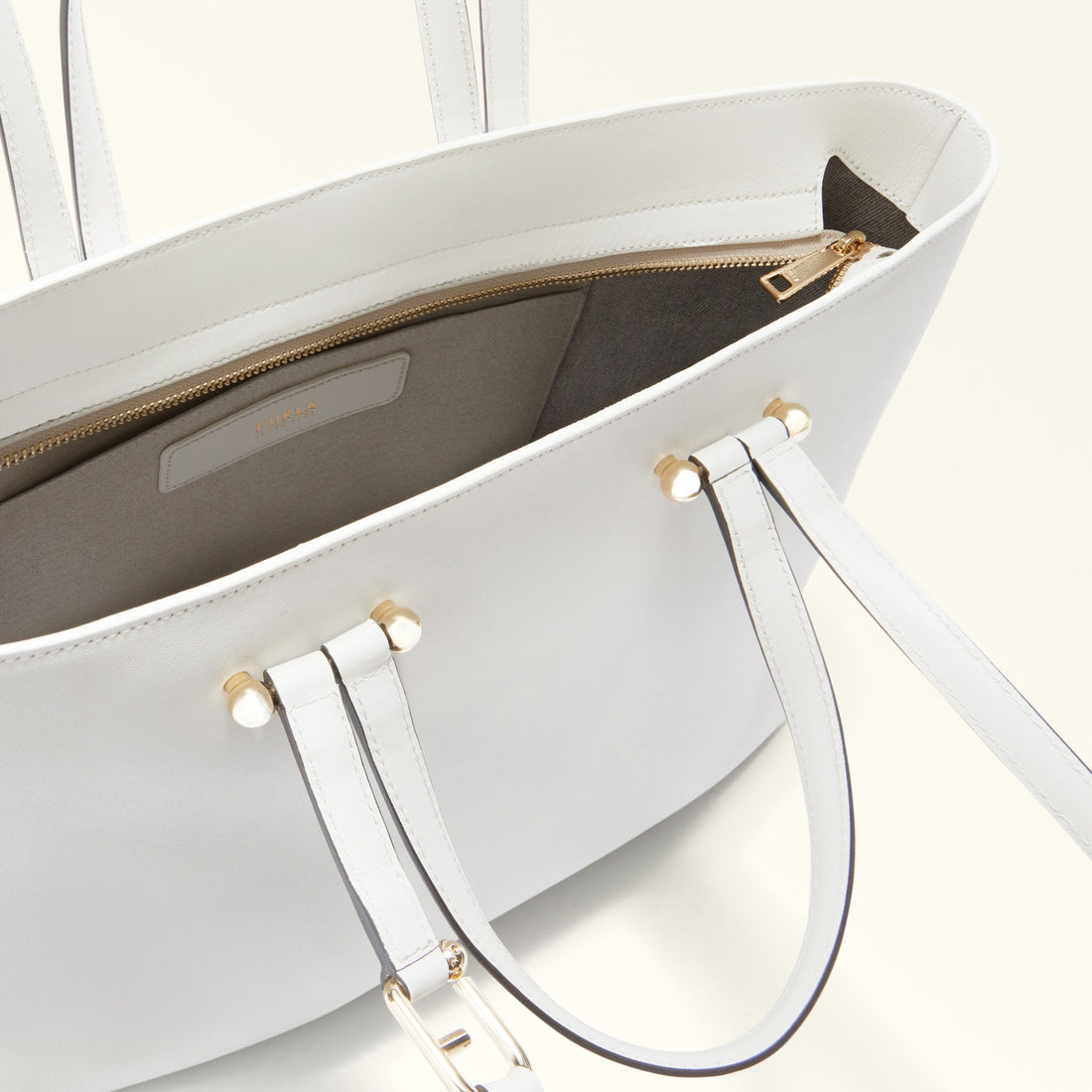 FURLA DUETTO TOTE BAG MARSHMALLOW+GRIGIO int.