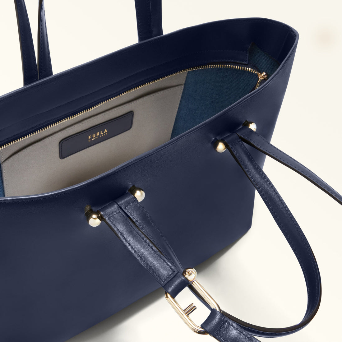 FURLA DUETTO TOTE BAG MEDITERRANEO+DENIM int.