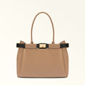 FURLA IRIS TOTE BAG DESERTO+NERO