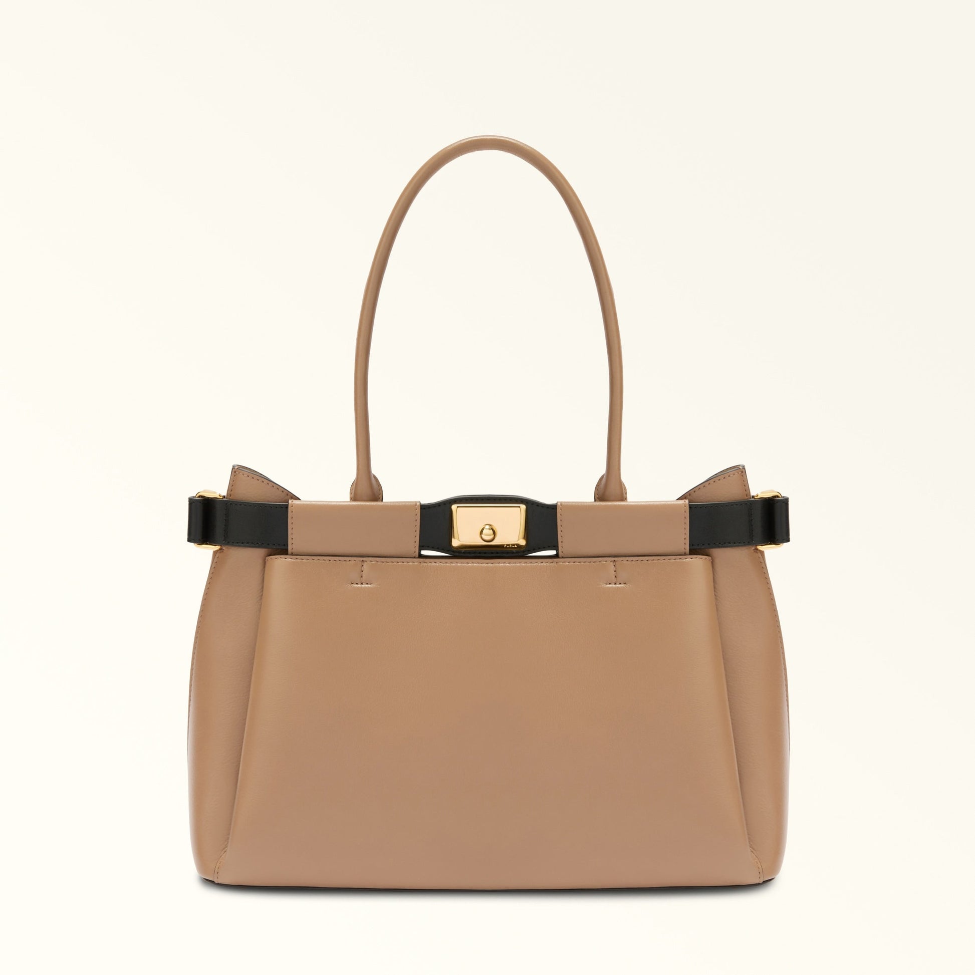 FURLA IRIS TOTE BAG DESERTO+NERO