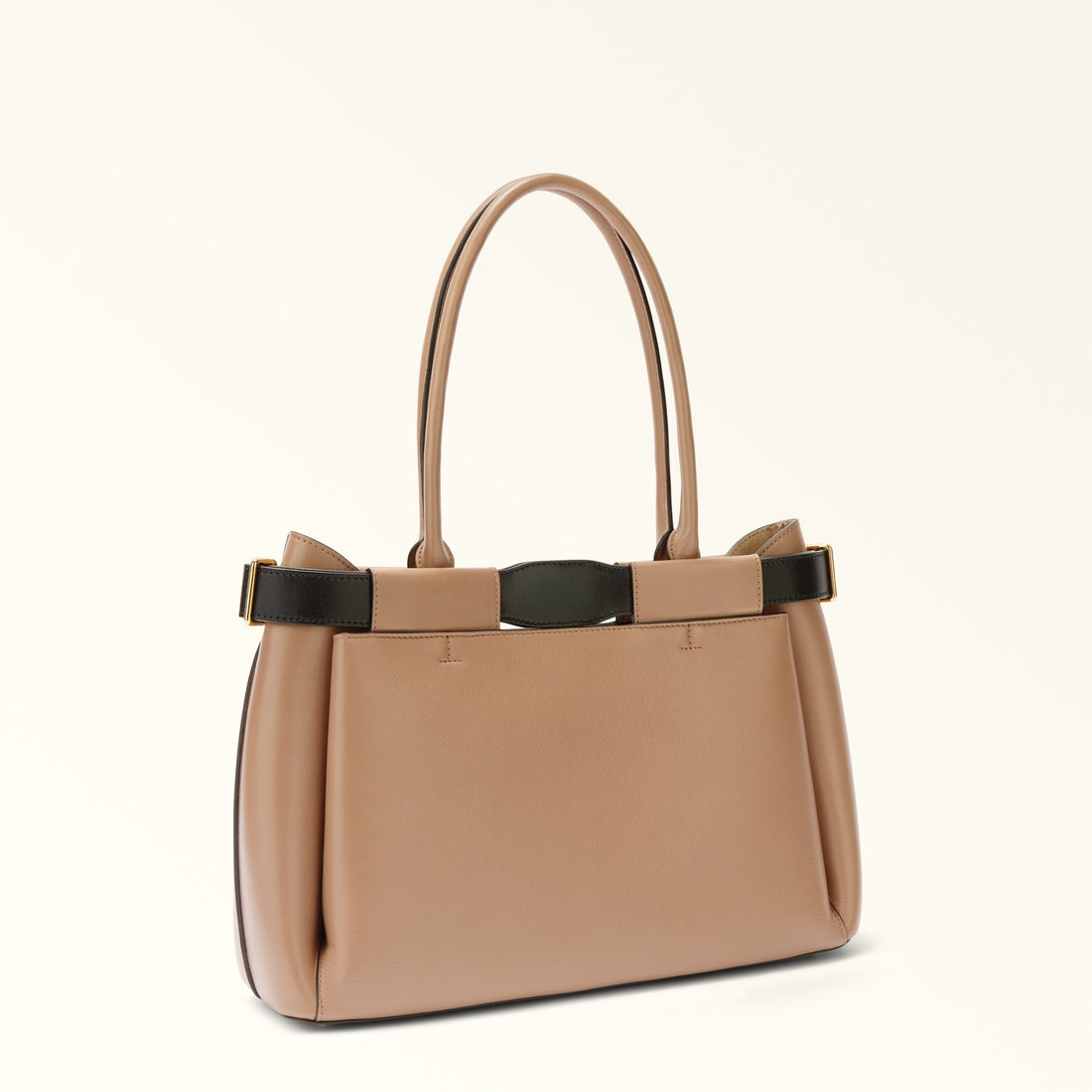 FURLA IRIS TOTE BAG DESERTO+NERO