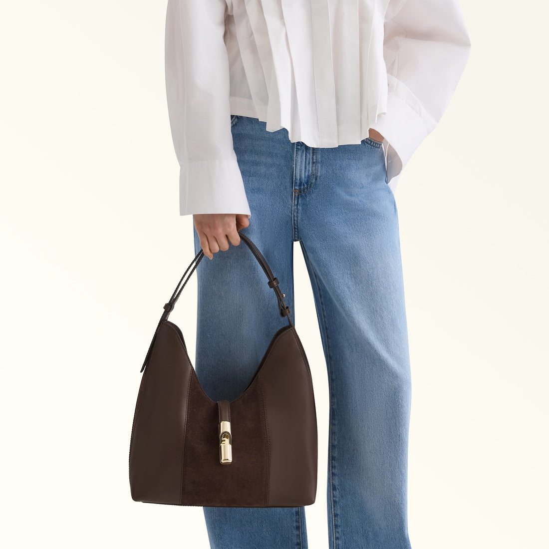 Furla Goccia M Hobo in Brown - Bags 