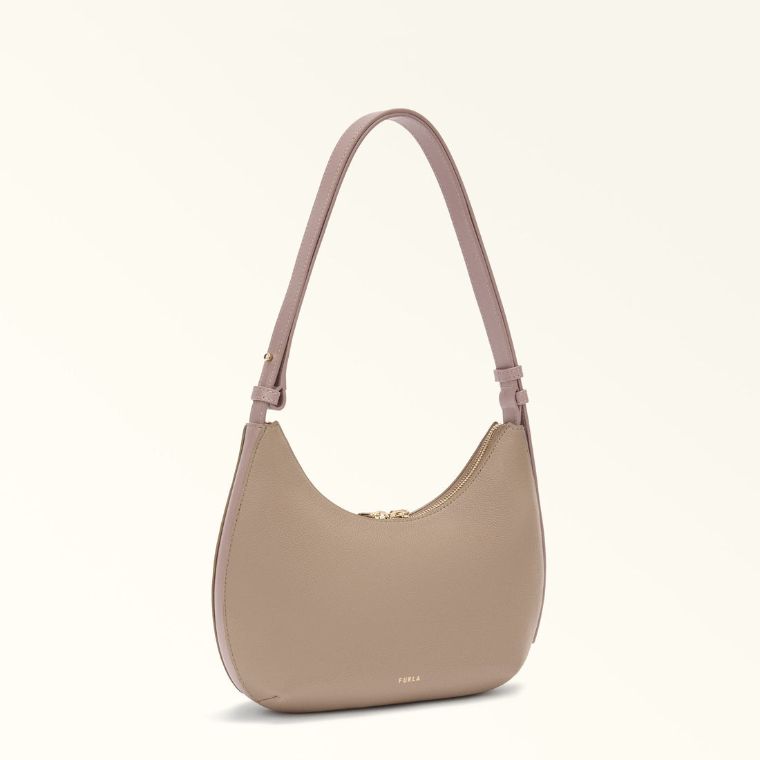 Shoulder Bag Gcc-Furla Goccia Stucco Gray+Mauve