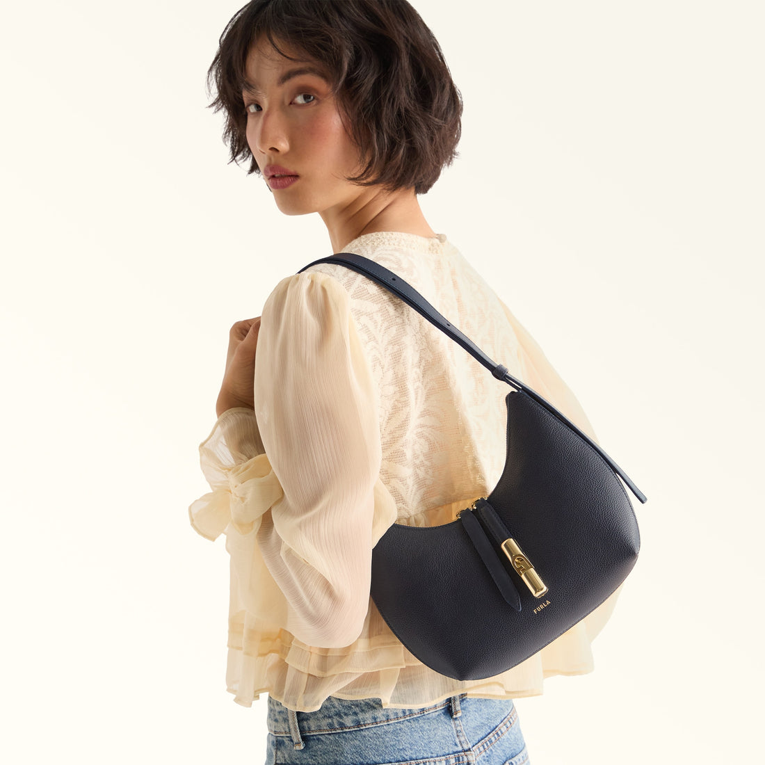 Furla Goccia S Shoulder Bag in Blue - Bags 