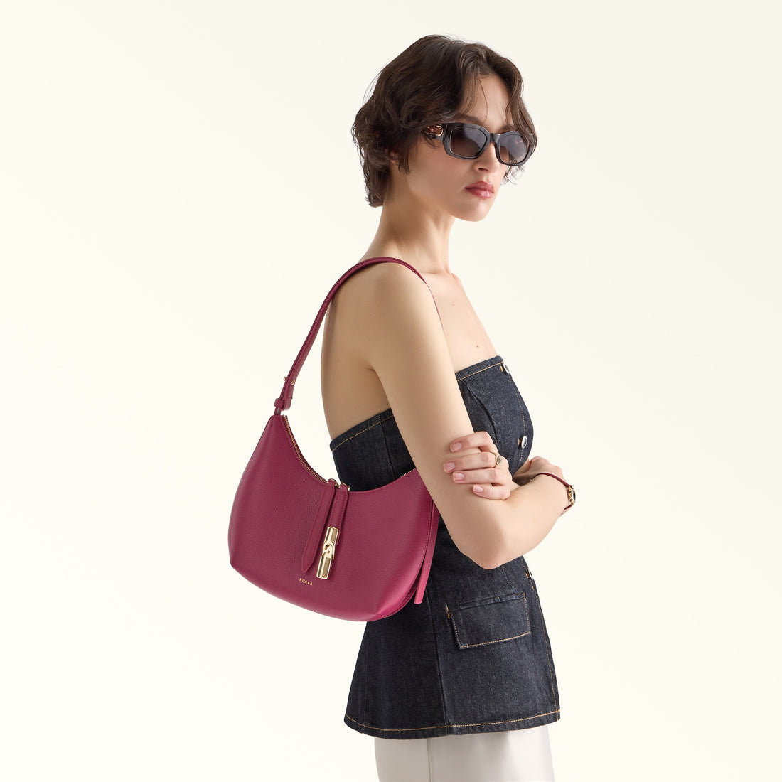 Furla Goccia S Shoulder Bag in Pink - Bags 