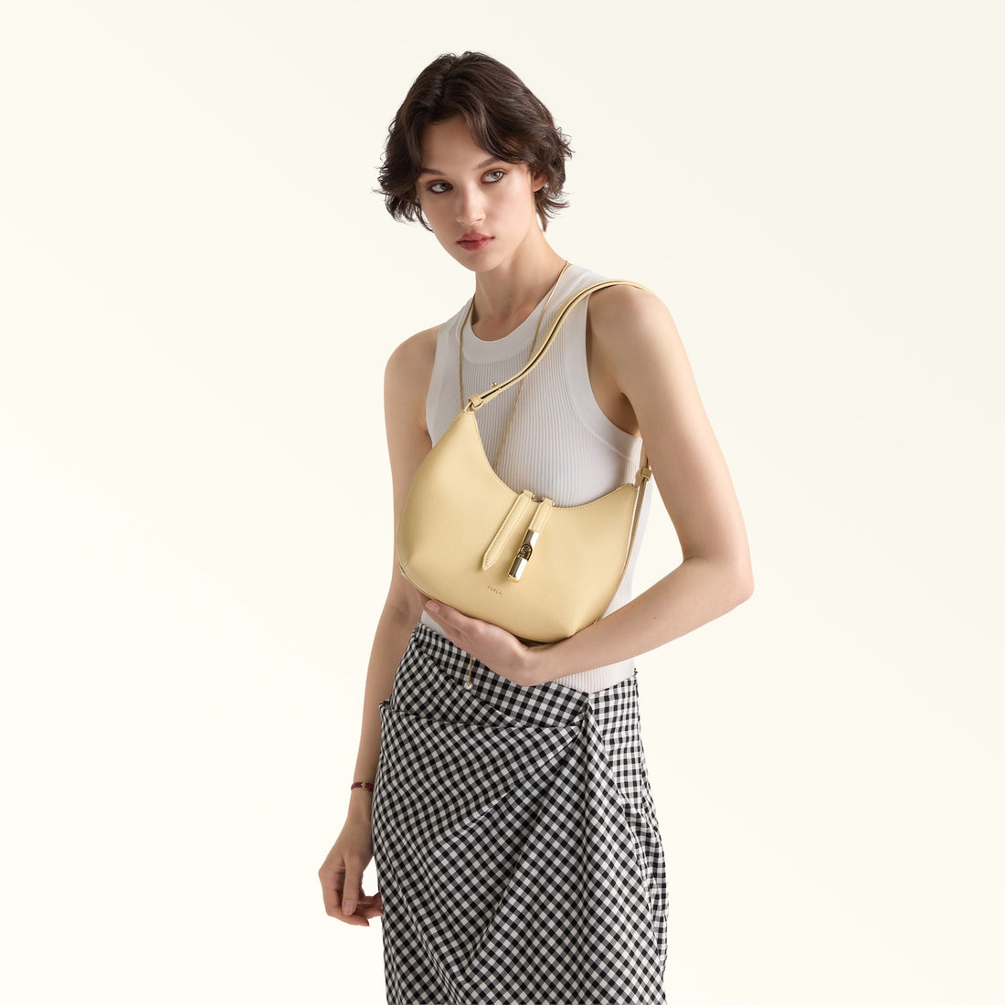 Furla Goccia S Shoulder Bag in White - Bags 
