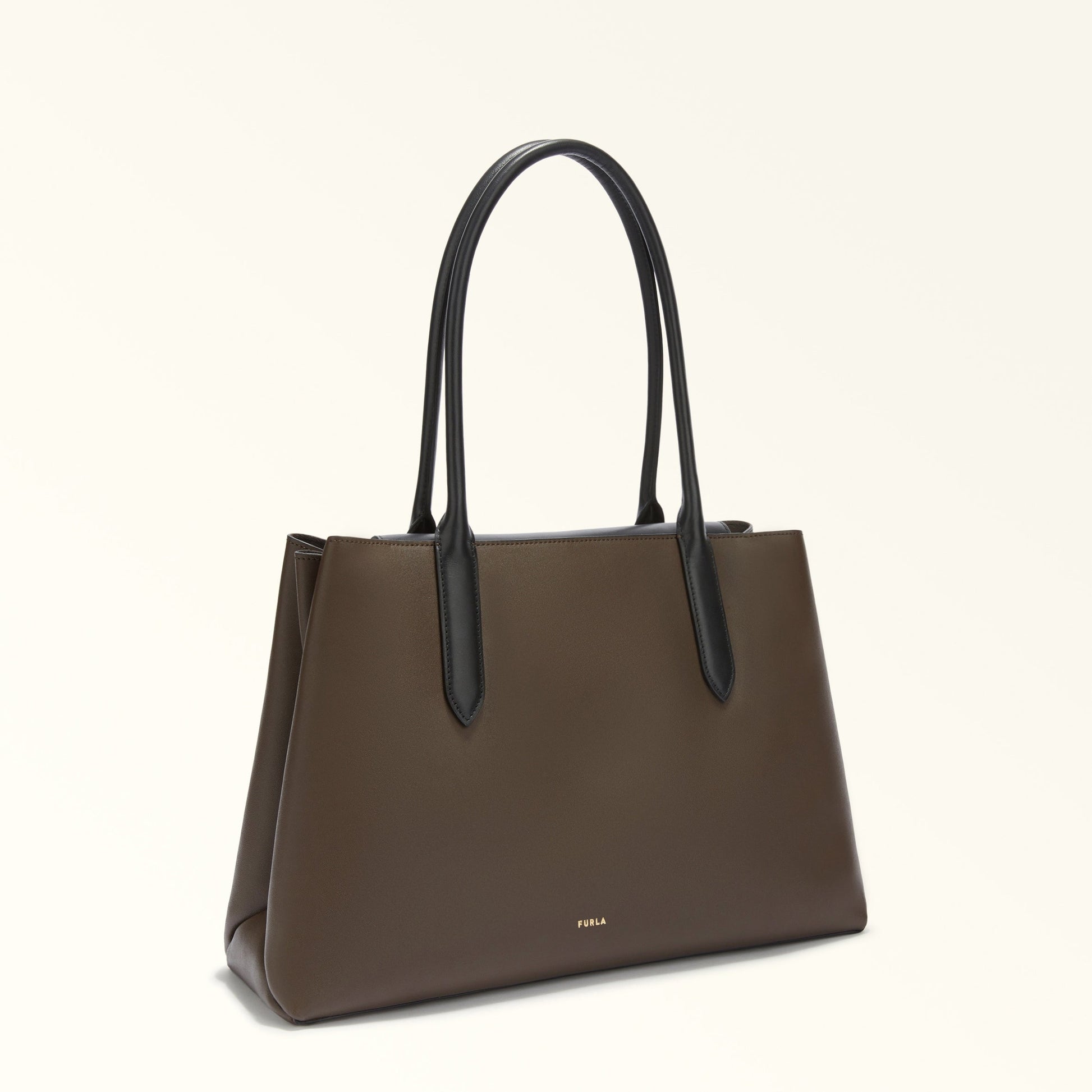 Furla Meridiana Tote Bag Mogano+Nero+Brown Int. Furla