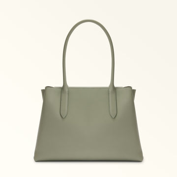 FURLA MERIDIANA TOTE BAG AGAVE b+GRIGIO int.