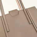 FURLA RIVA TOTE BAG STUCCO GRAY
