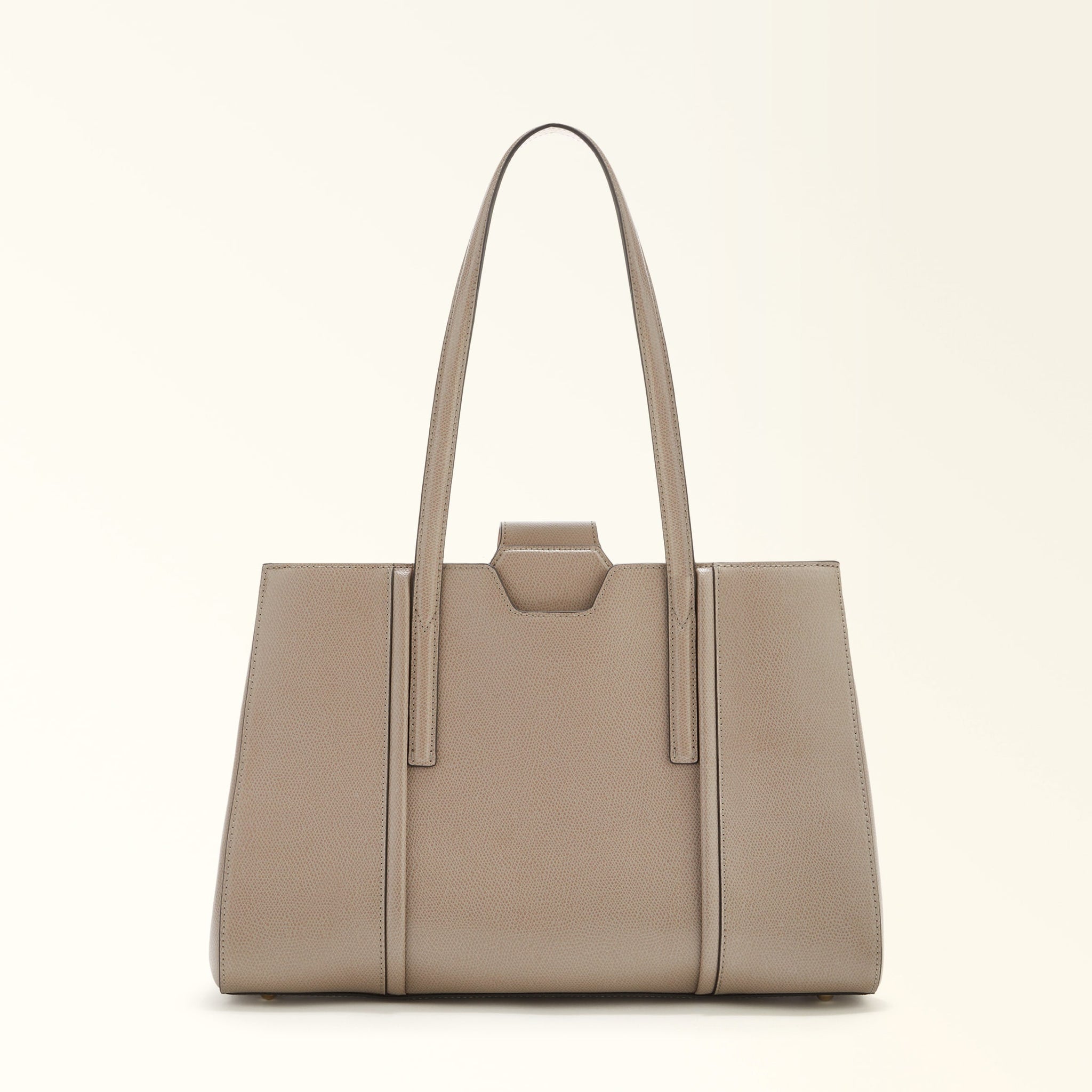FURLA RIVA TOTE BAG STUCCO GRAY