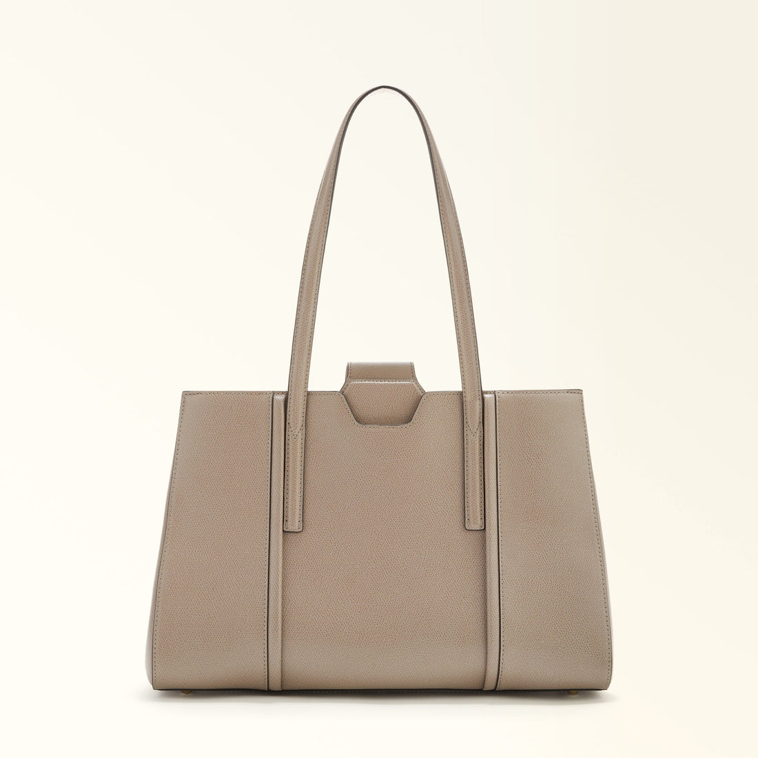 FURLA RIVA TOTE BAG STUCCO GRAY