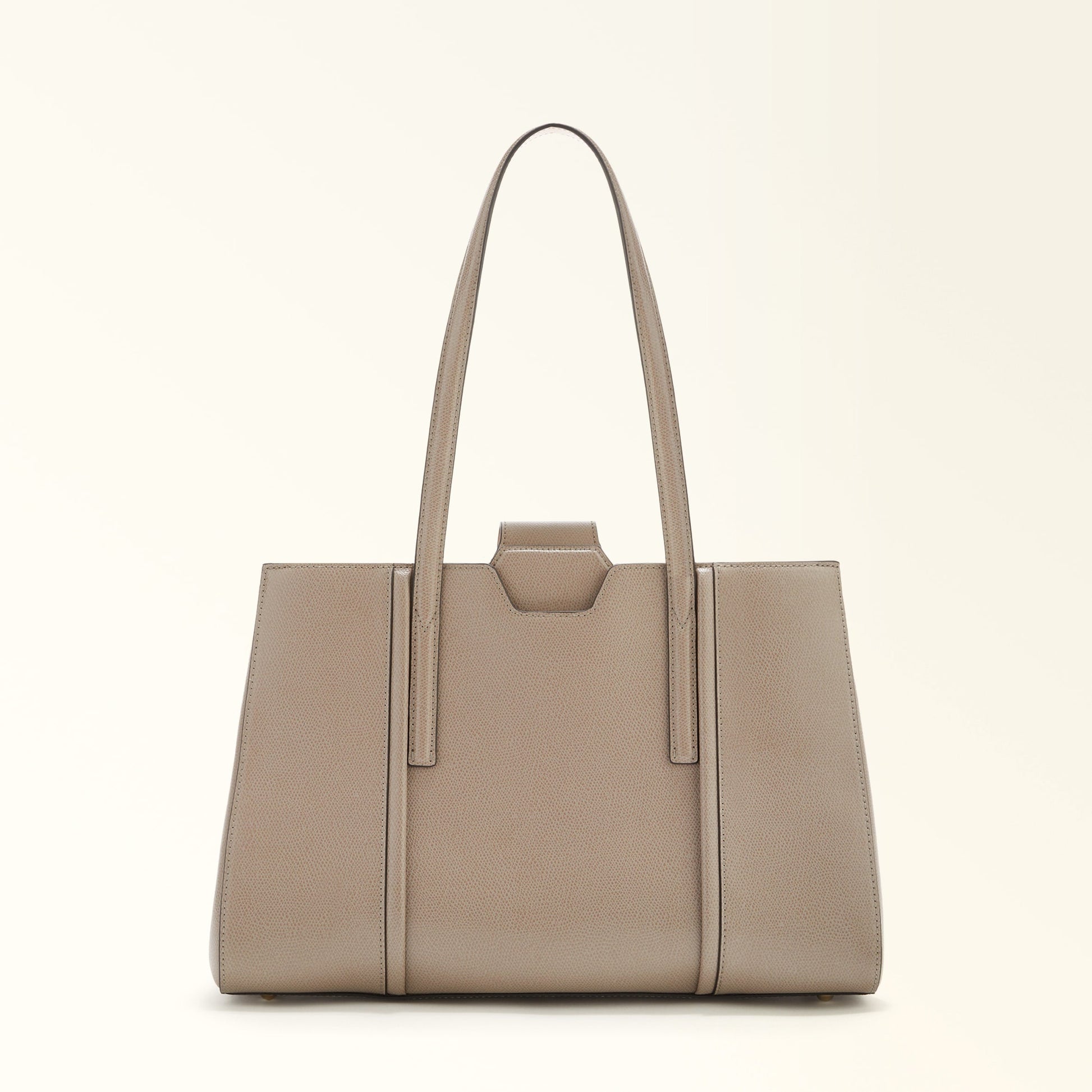 FURLA RIVA TOTE BAG STUCCO GRAY