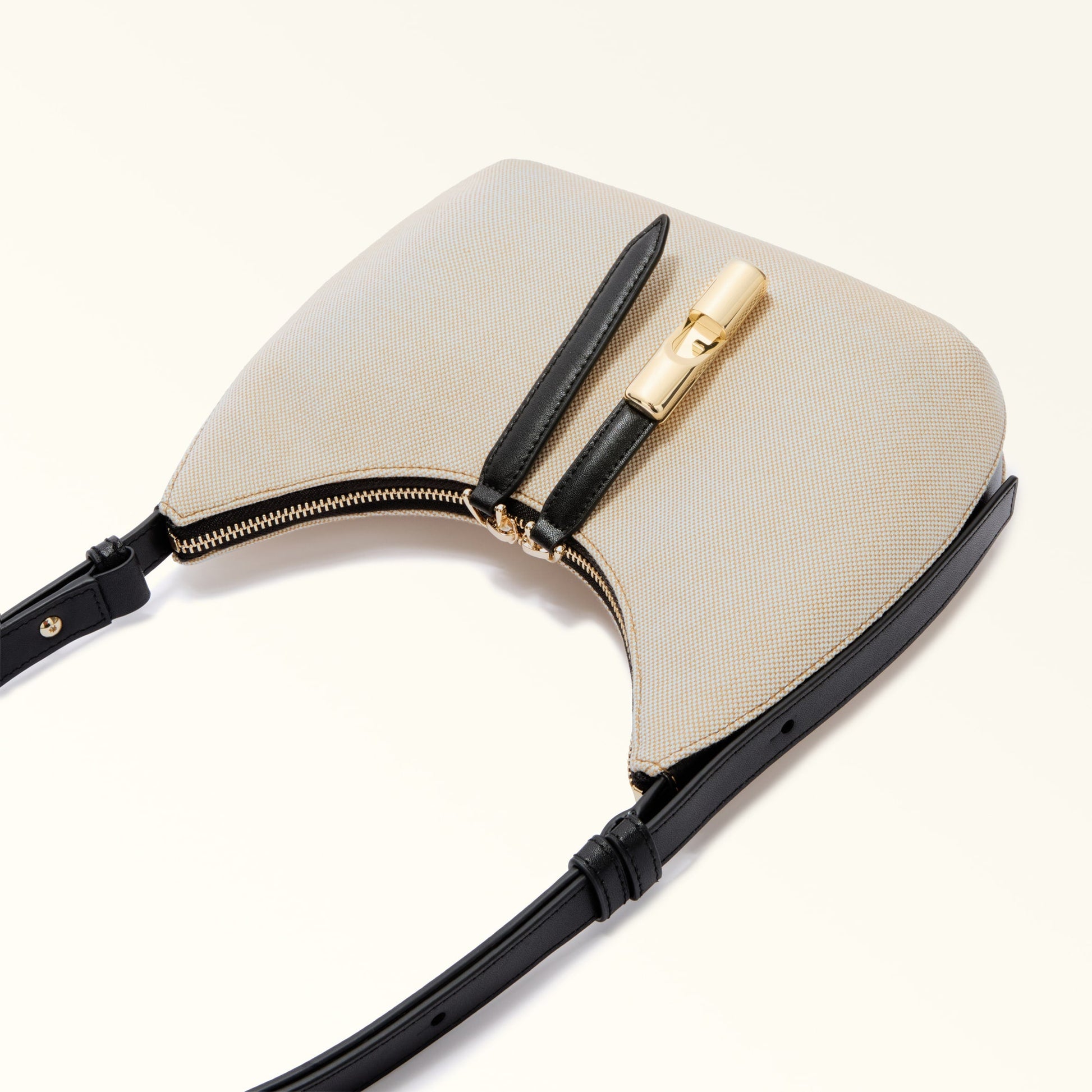 FURLA GOCCIA SHOULDER BAG NATURALE+NERO